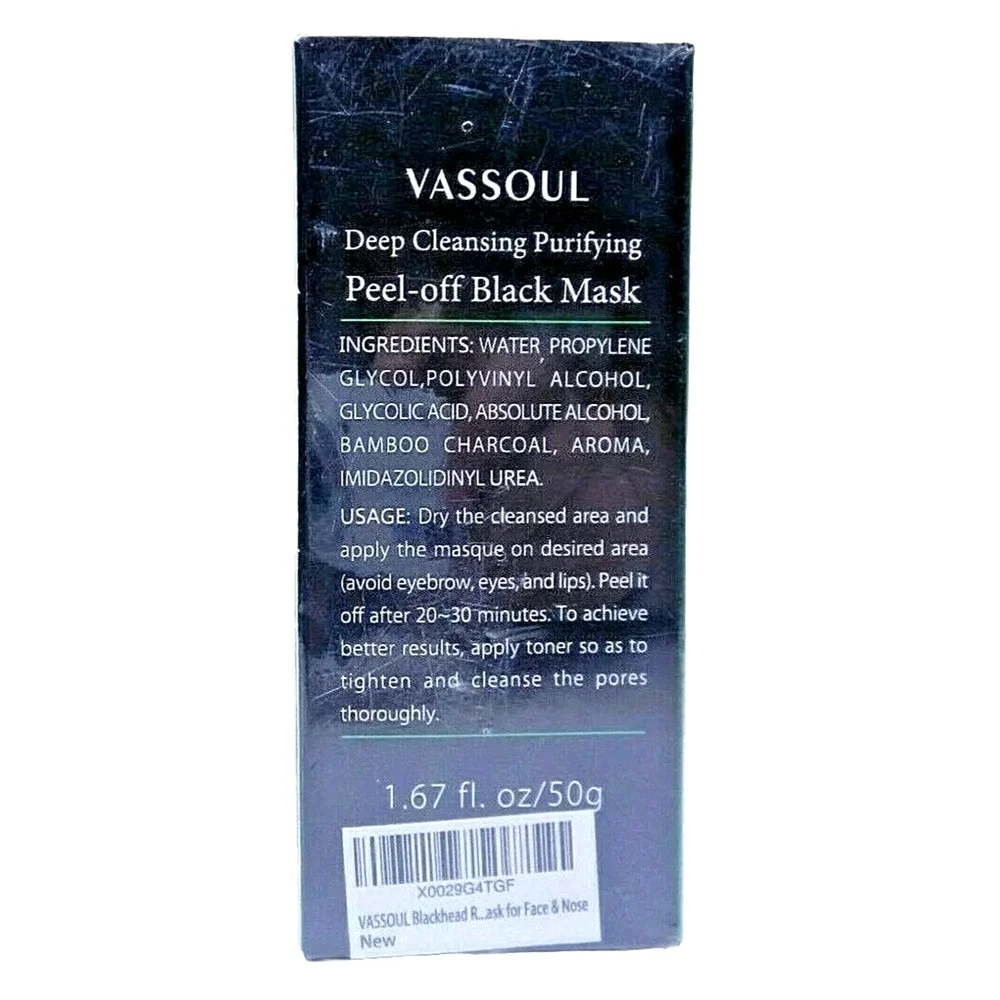 Vassoul Charcoal Face Mask Peel Off Deep Cleansing Skin Impurities USA SHIP